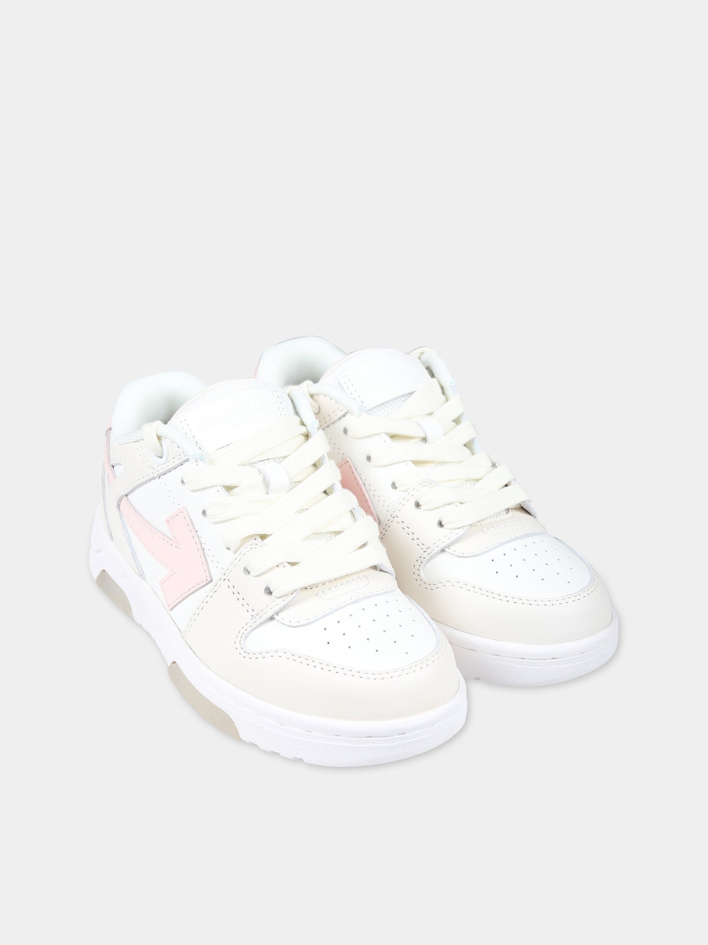Sneakers bianche per bambina con iconiche frecce,Off White,OGIA007S24LEA0020330