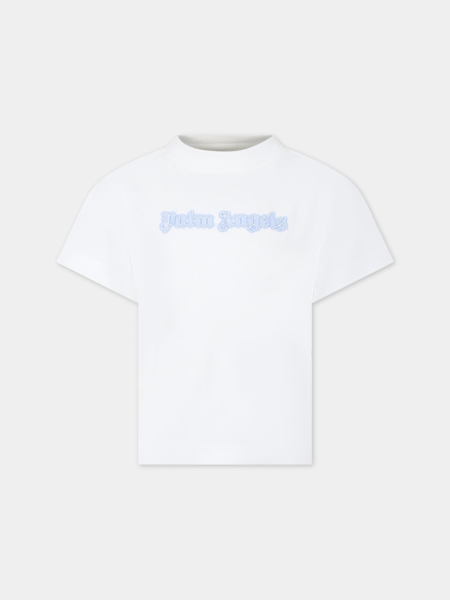T-shirt bianca per bambino con logo,Palm Angels,PBAA003S24JER0050340