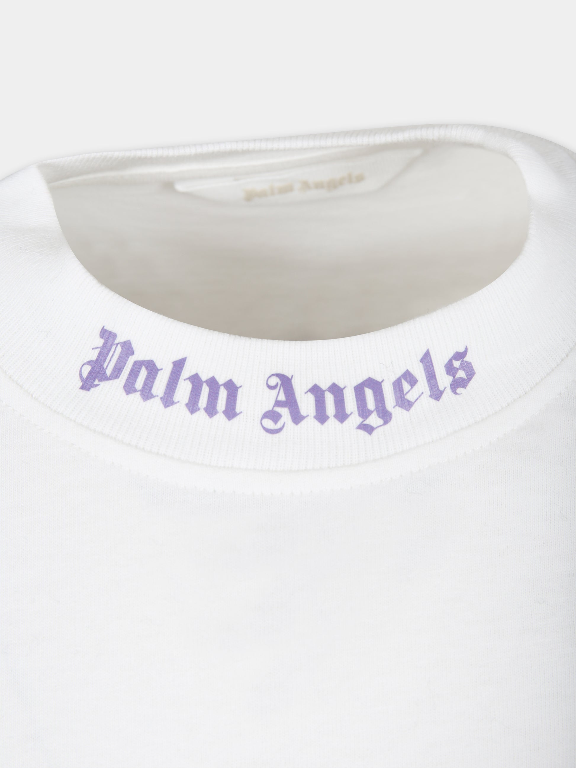 T-shirt bianca per bambina,Palm Angels,PGAB005S24JER0013636