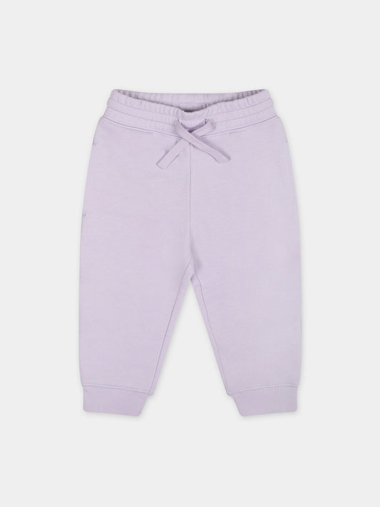 Pantaloni viola per neonata con logo,Stella Mccartney Kids,TU6B00 Z0499 576