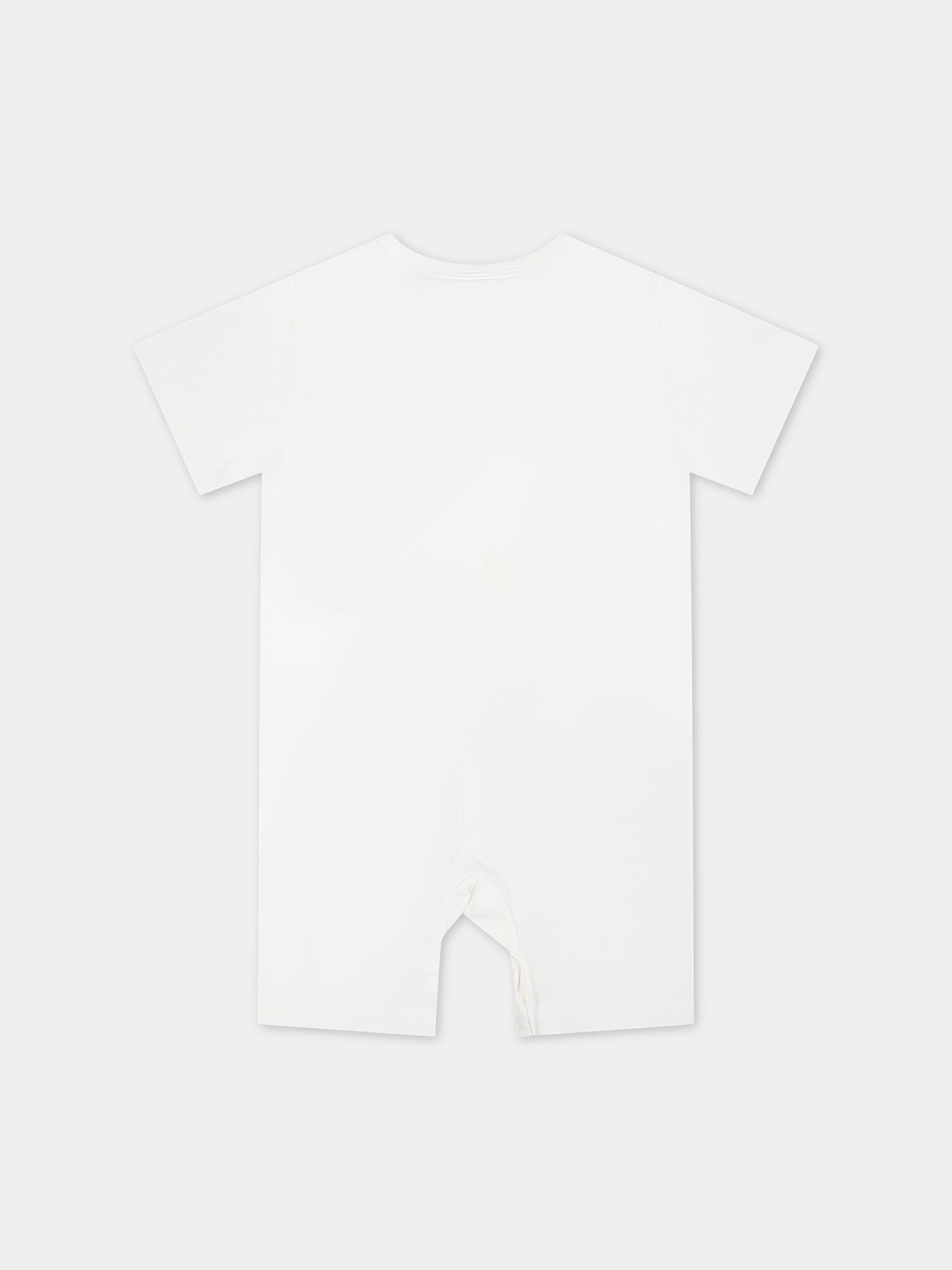 Pagliaccetto bianco per neonato con stampa frutta e verdura,Stella Mccartney Kids,TUA501 Z0434 101