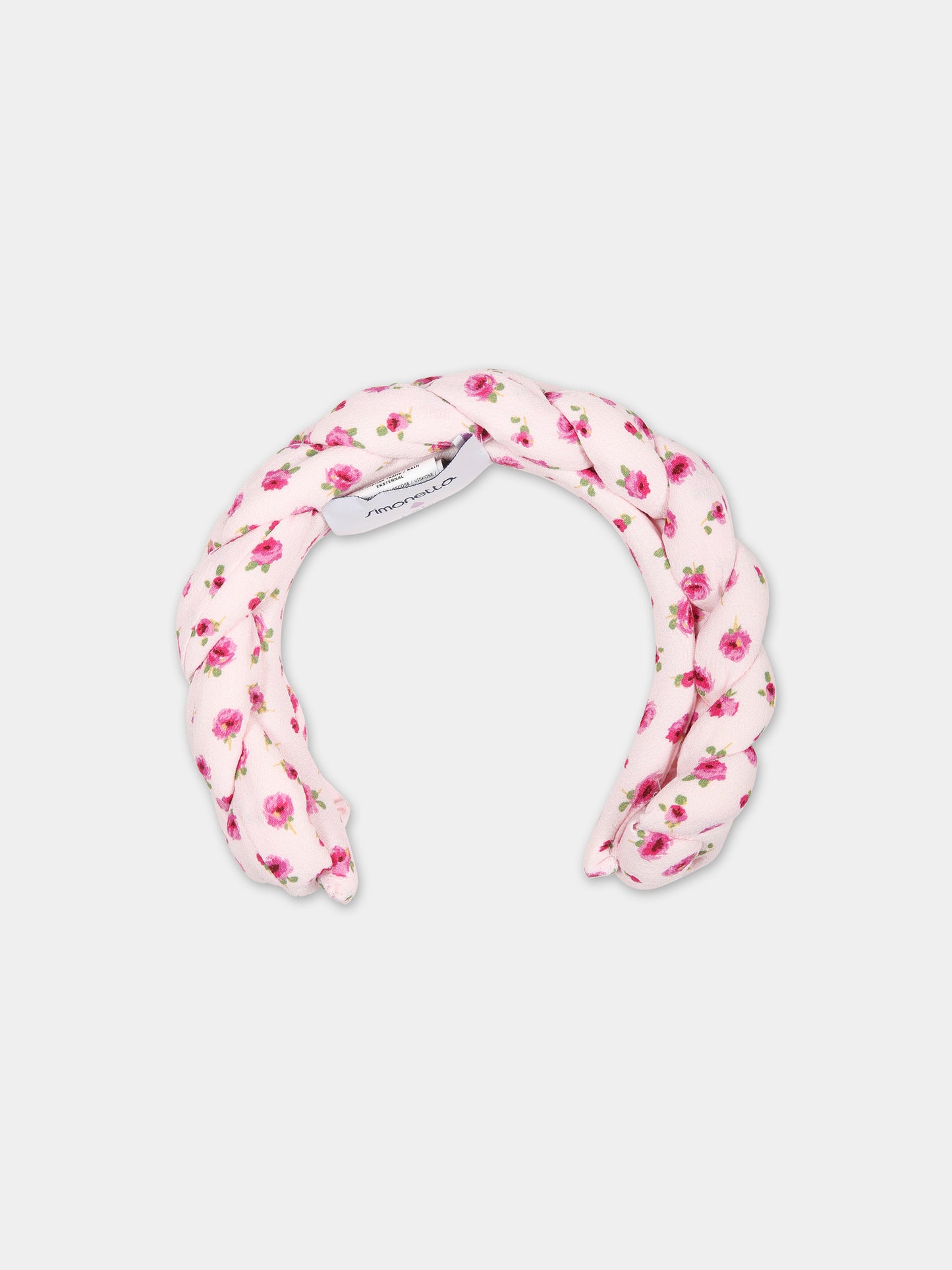Cerchietto rosa per bambina con stampa floreale,Simonetta,SU0A64 K0178 555
