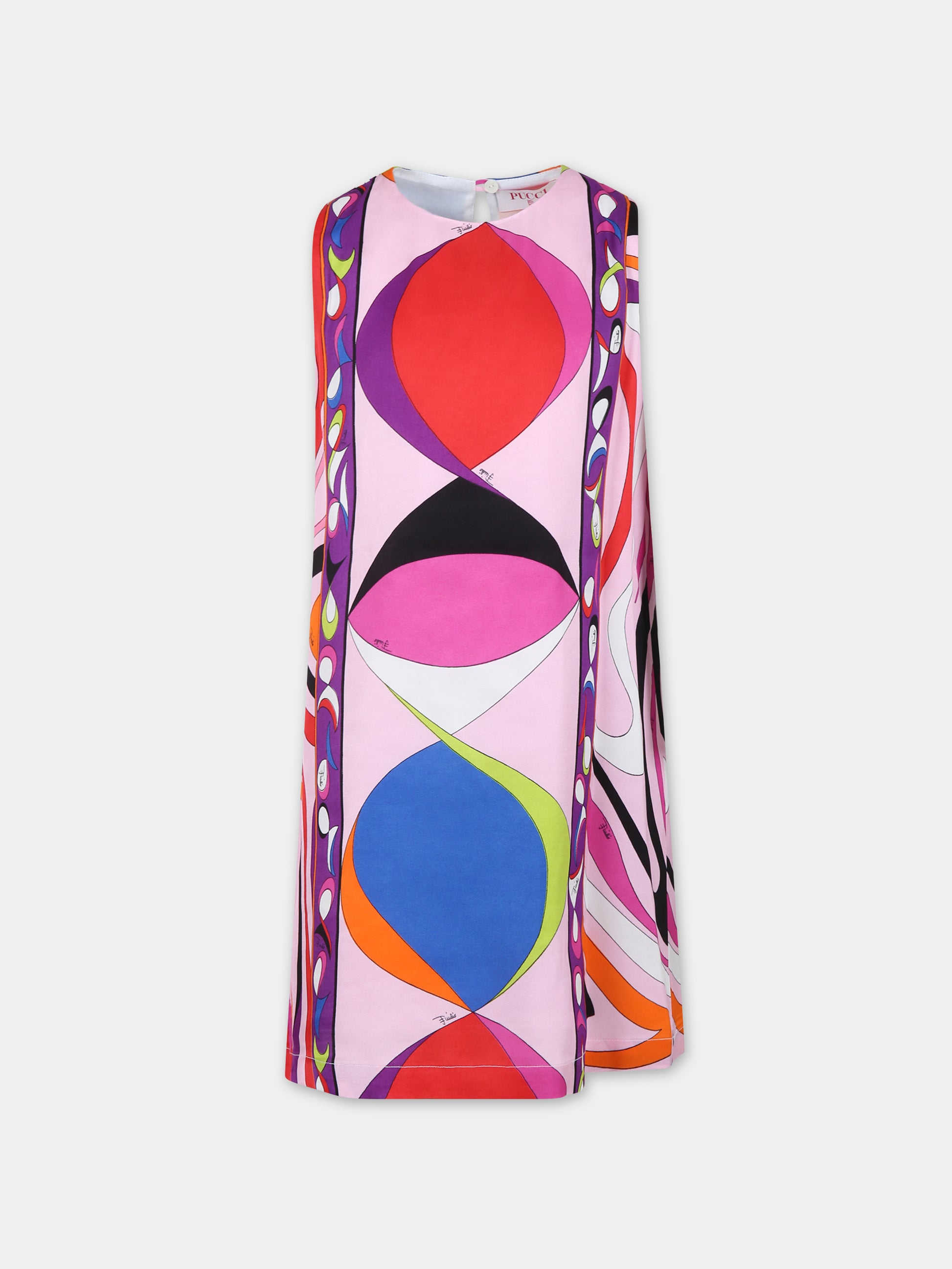 Vestito multicolor per bambina,Emilio Pucci Junior,PU1C22 K0184 543MC