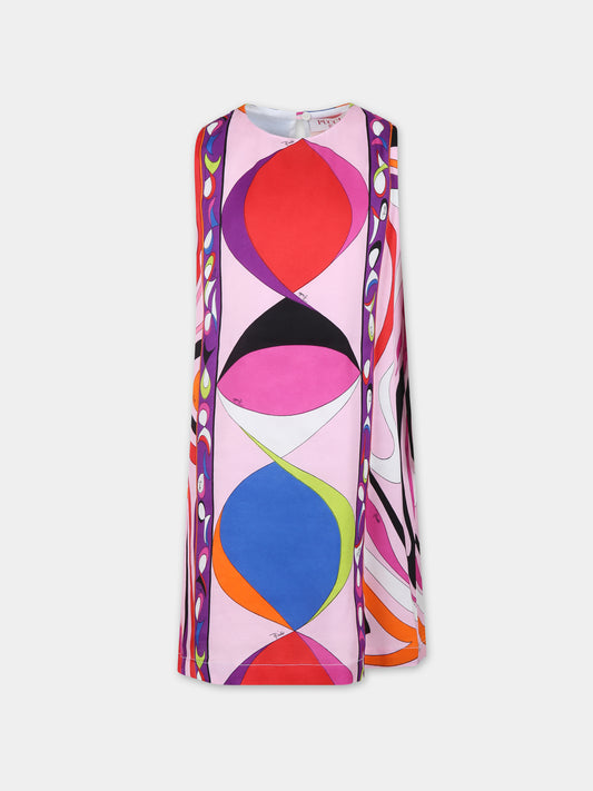 Vestito multicolor per bambina,Emilio Pucci Junior,PU1C22 K0184 543MC