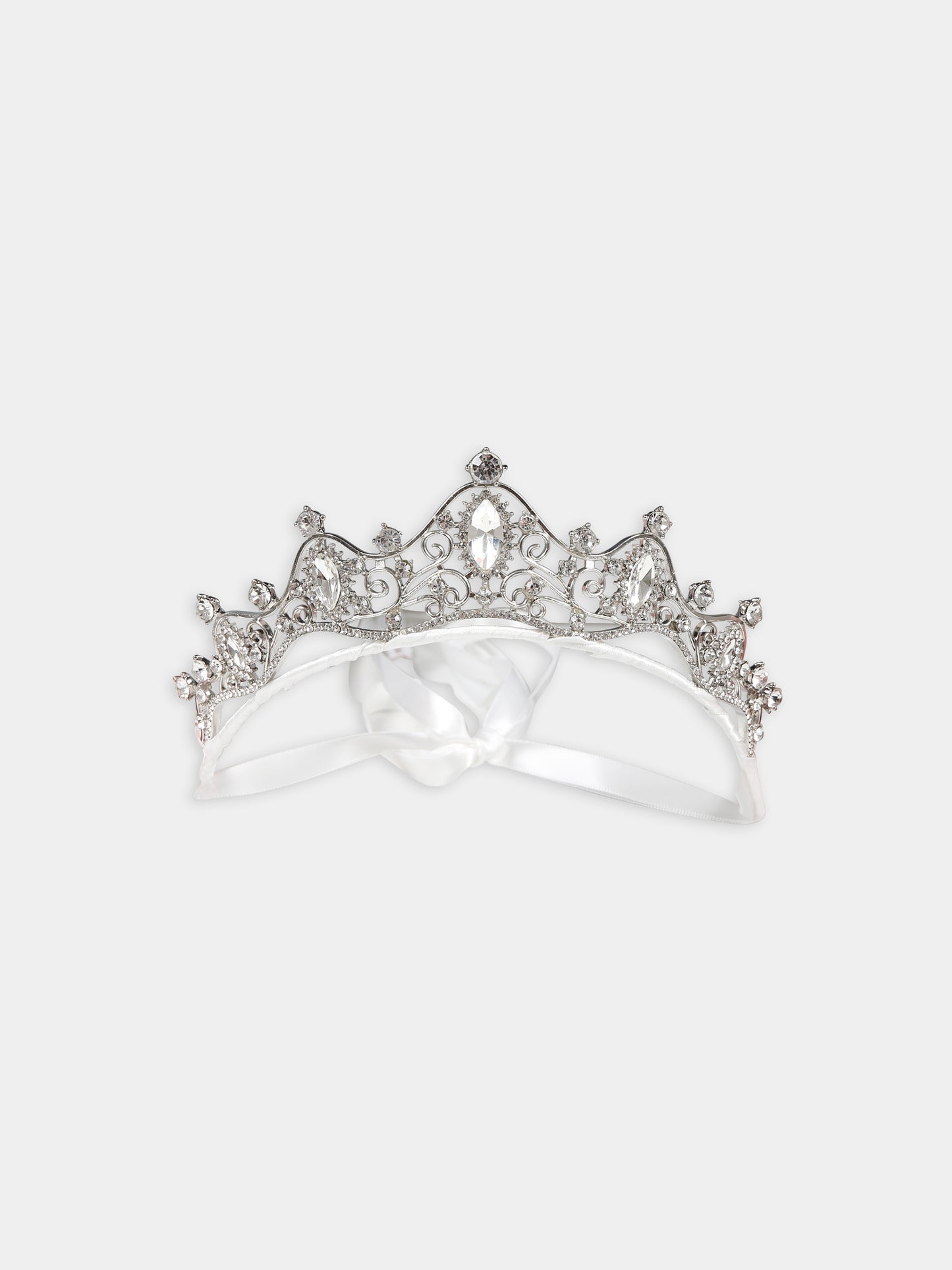 Cerchietto bianco a diadema per bambina,Monnalisa,77C001 3077 0001