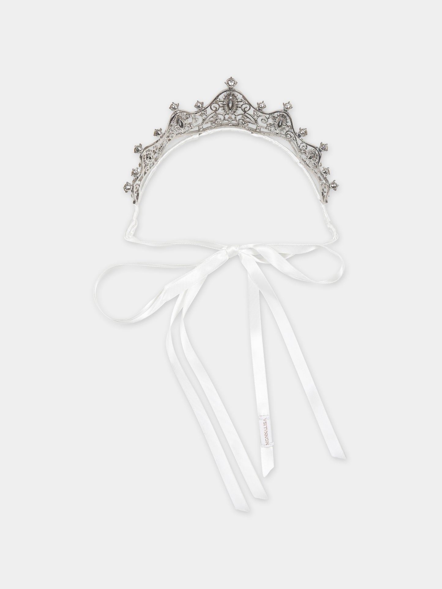 Cerchietto bianco a diadema per bambina,Monnalisa,77C001 3077 0001