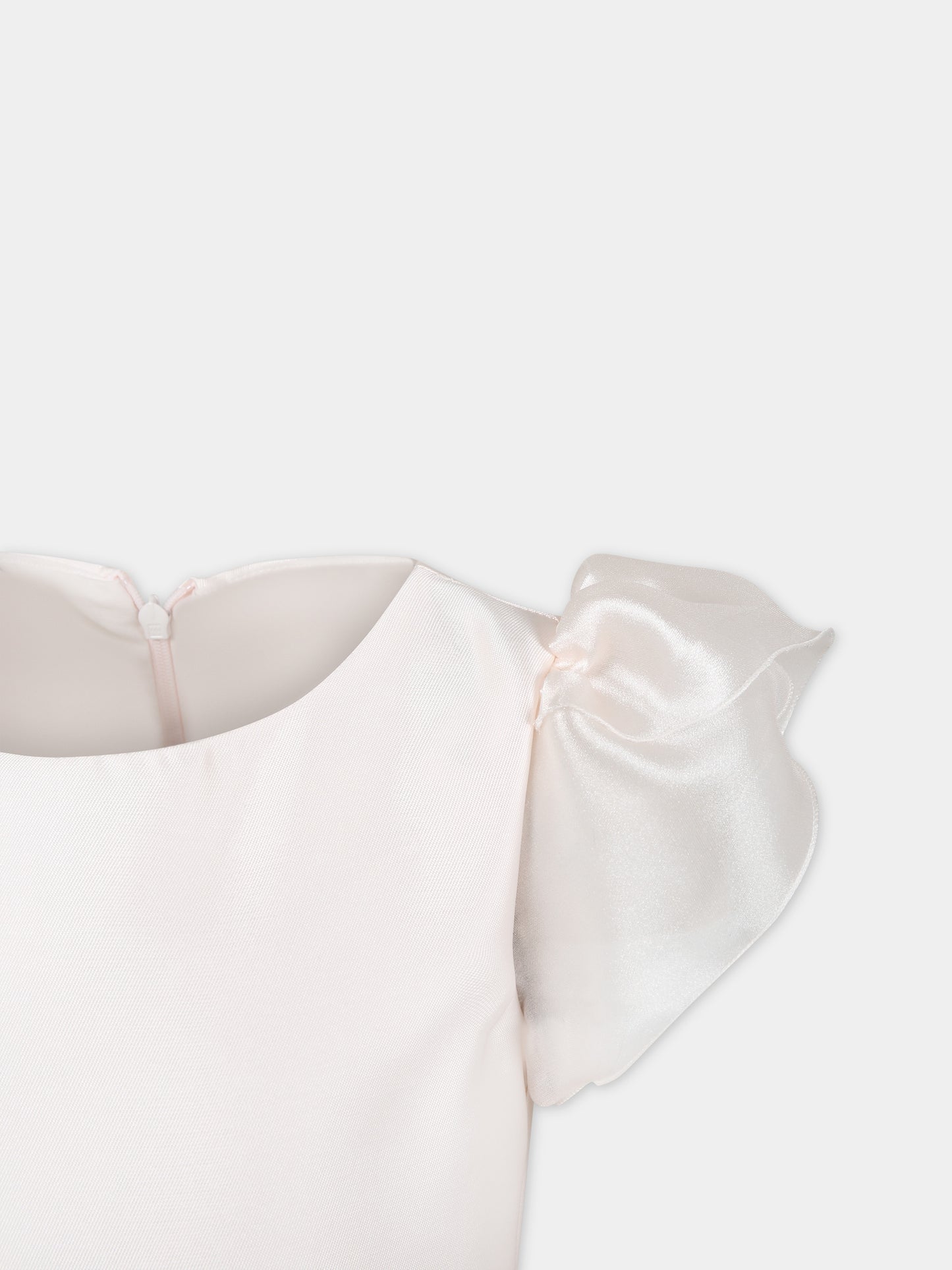 Vestito rosa per bambina con roselline,Monnalisa,71C918 3110 0092