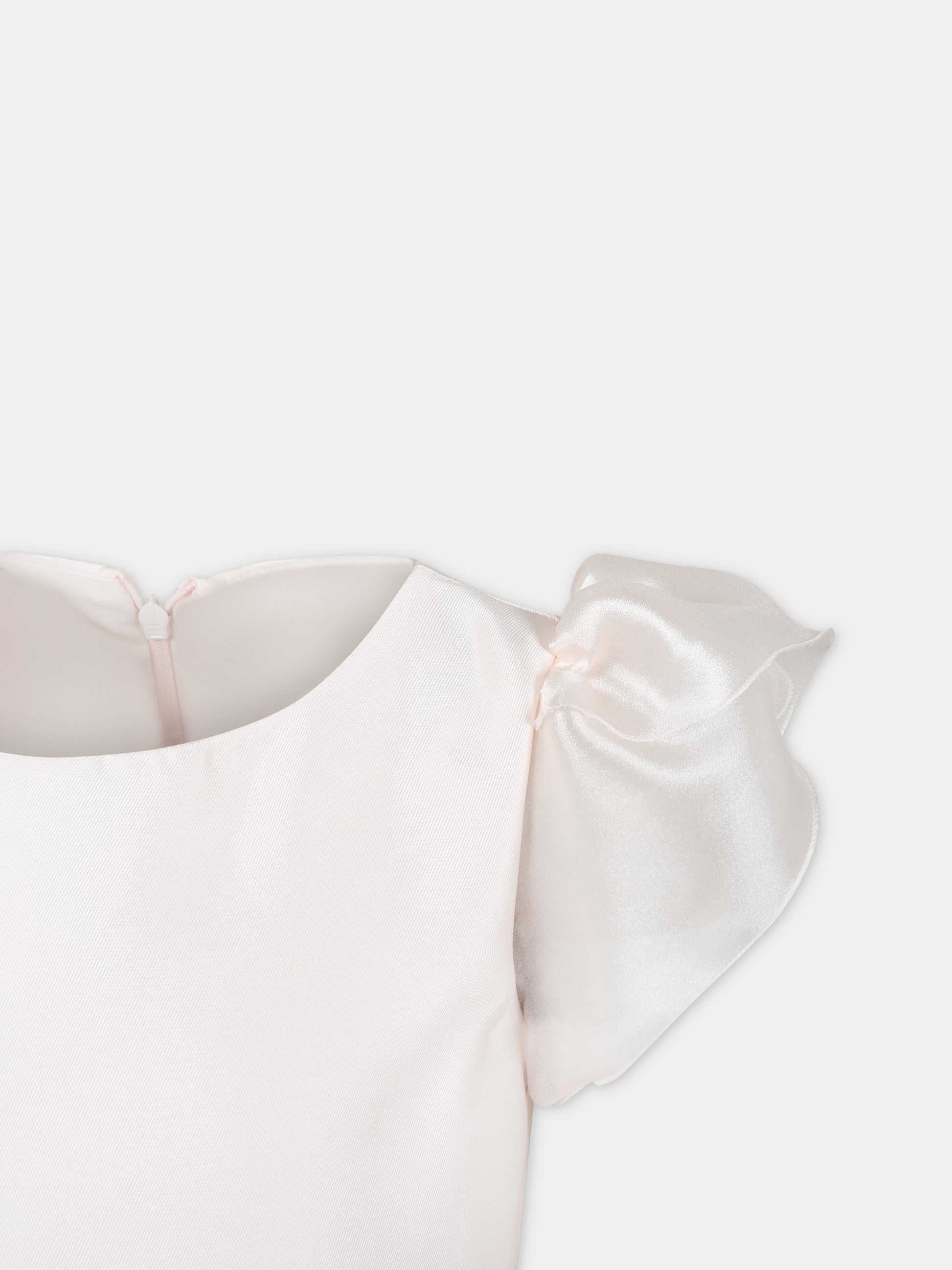 Vestito rosa per bambina con roselline,Monnalisa,71C918 3110 0092