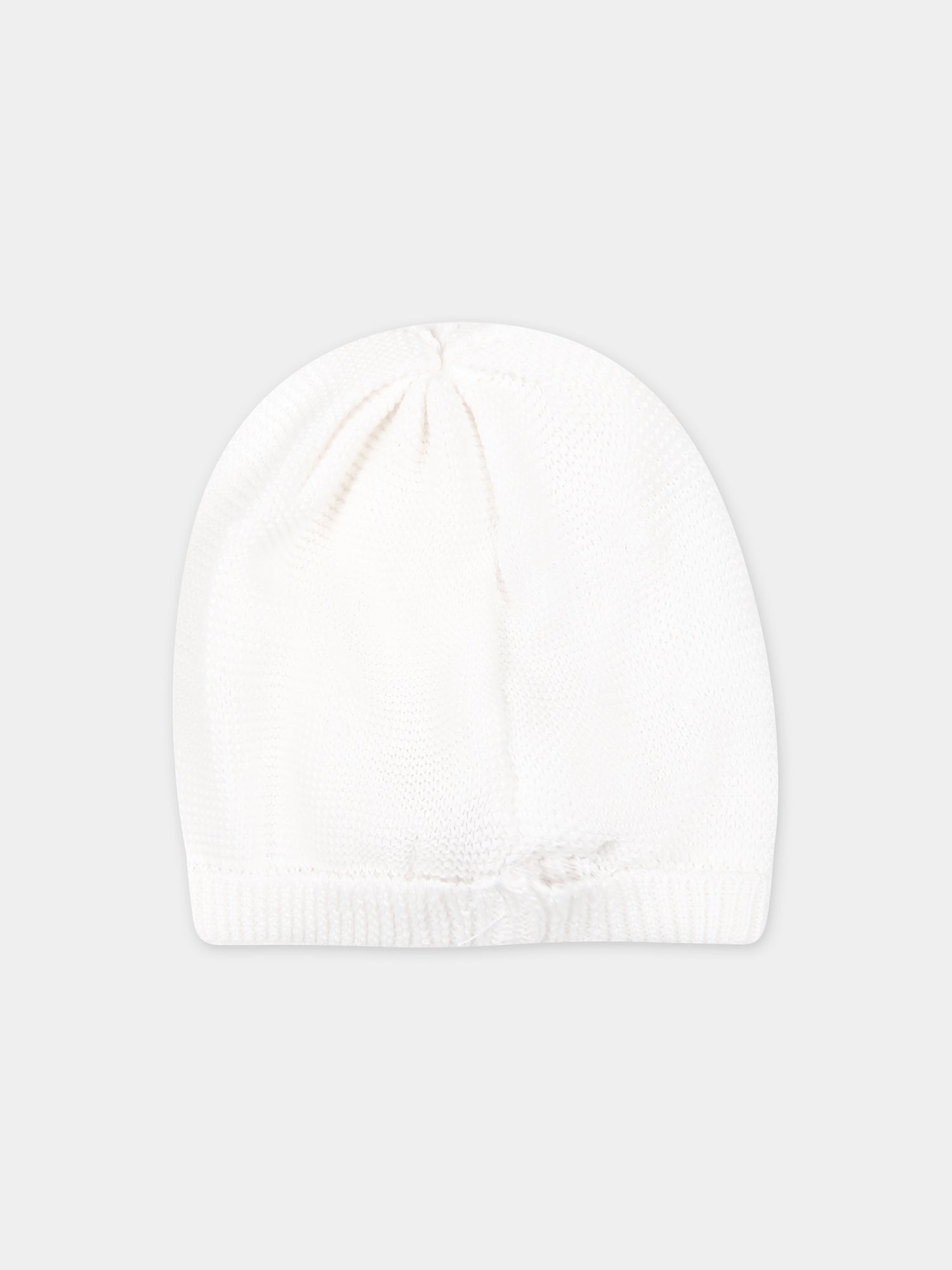 Cappello bianco per neonata con logo,Monnalisa,35C005 3062 0001