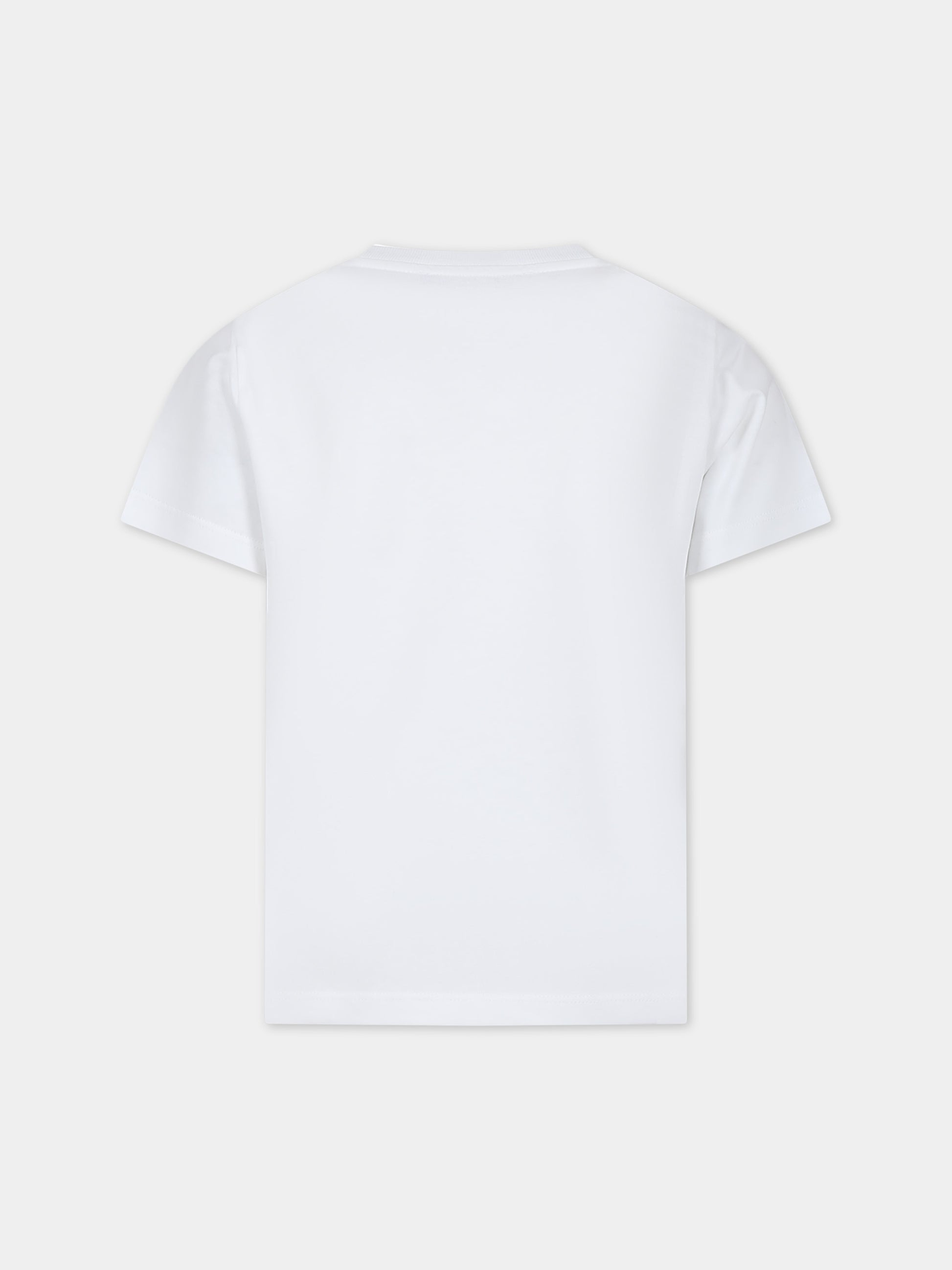 T-shirt bianca per bambini con logo,Balmain Kids,BU8P21 Z1751 100NE