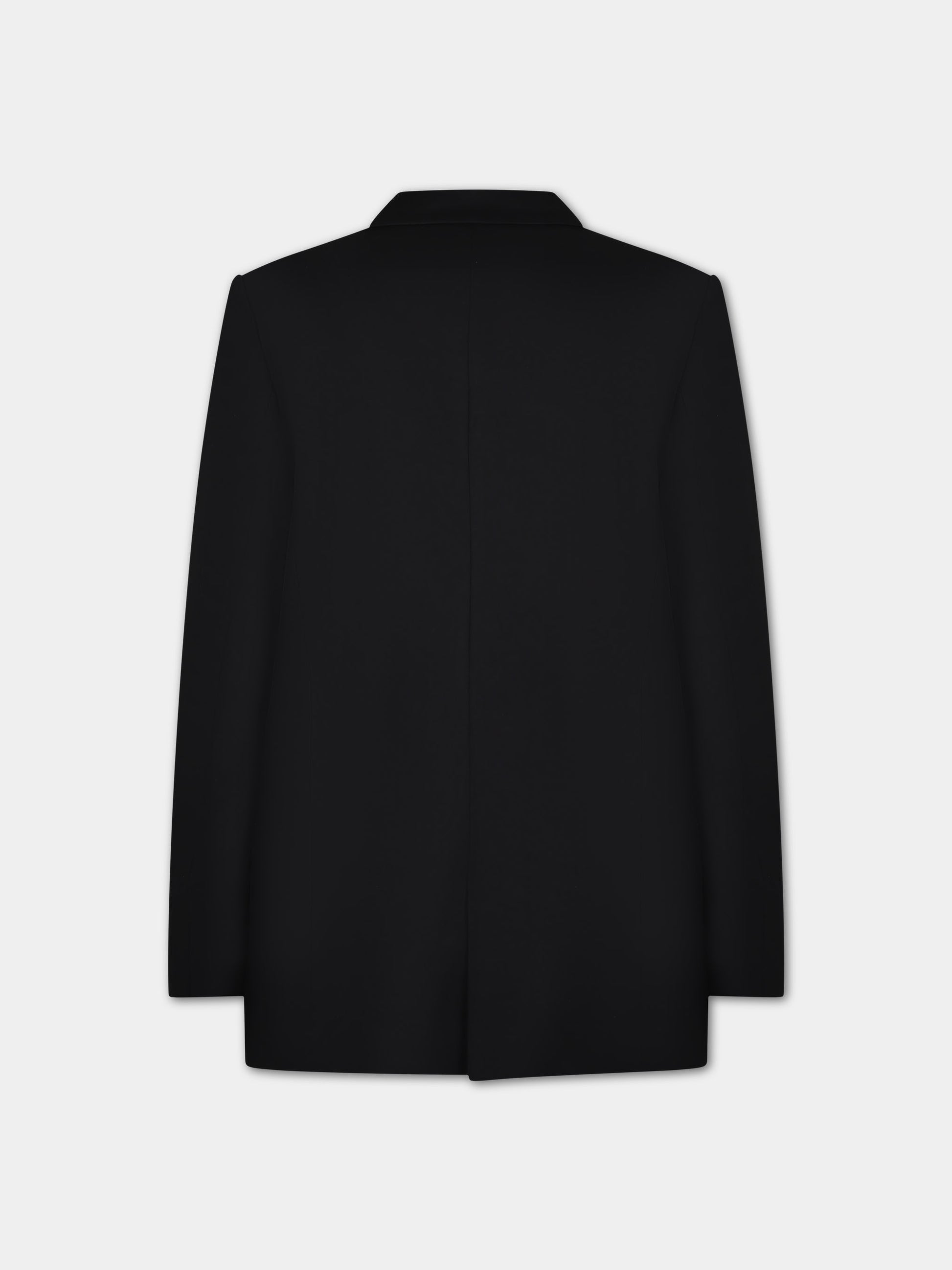 Giacca nera per bambina con iconici bottoni,Balmain Kids,BU2P14 G0124 930