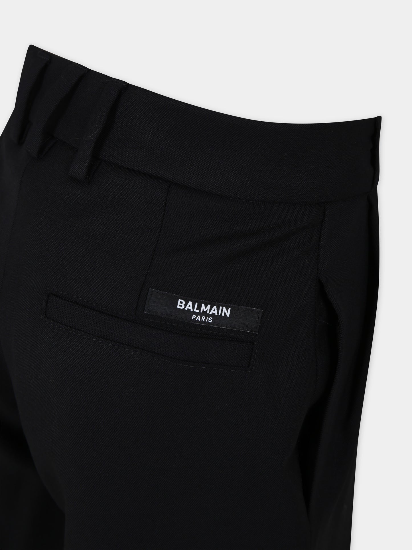 Shorts neri per bambino,Balmain Kids,BU6R19 I0196 930