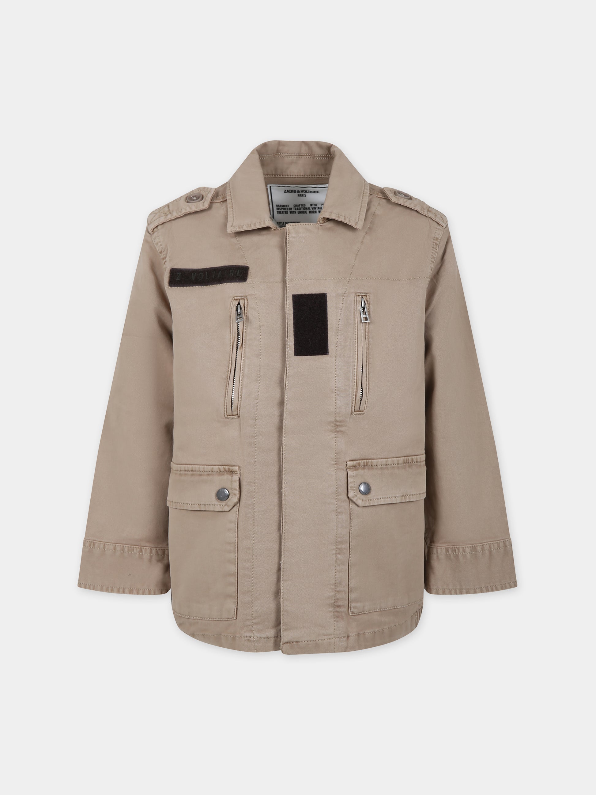 Giubbotto beige per bambino,Zadig & Voltaire Kids,X60054 210