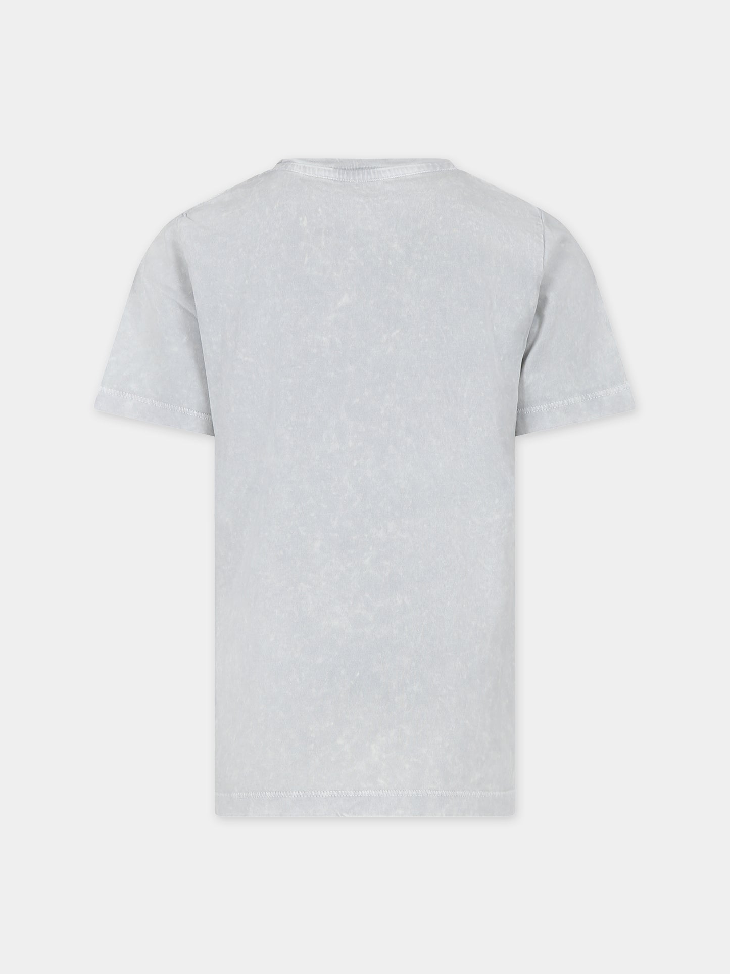 T-shirt grigia per bambino con logo,Zadig & Voltaire Kids,X60089 002