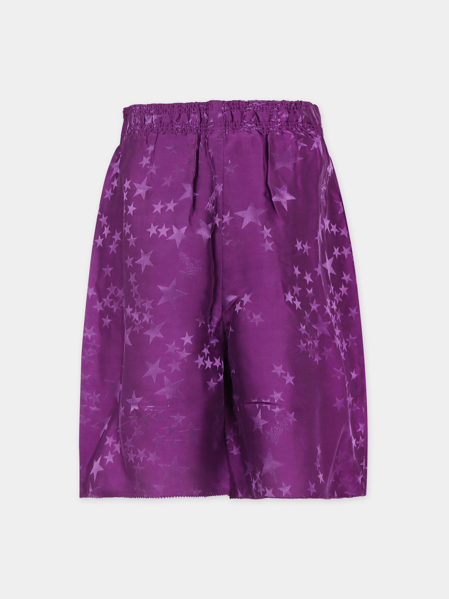 Shorts viola per bambina con stelle all-over,Zadig & Voltaire Kids,X60023 91E