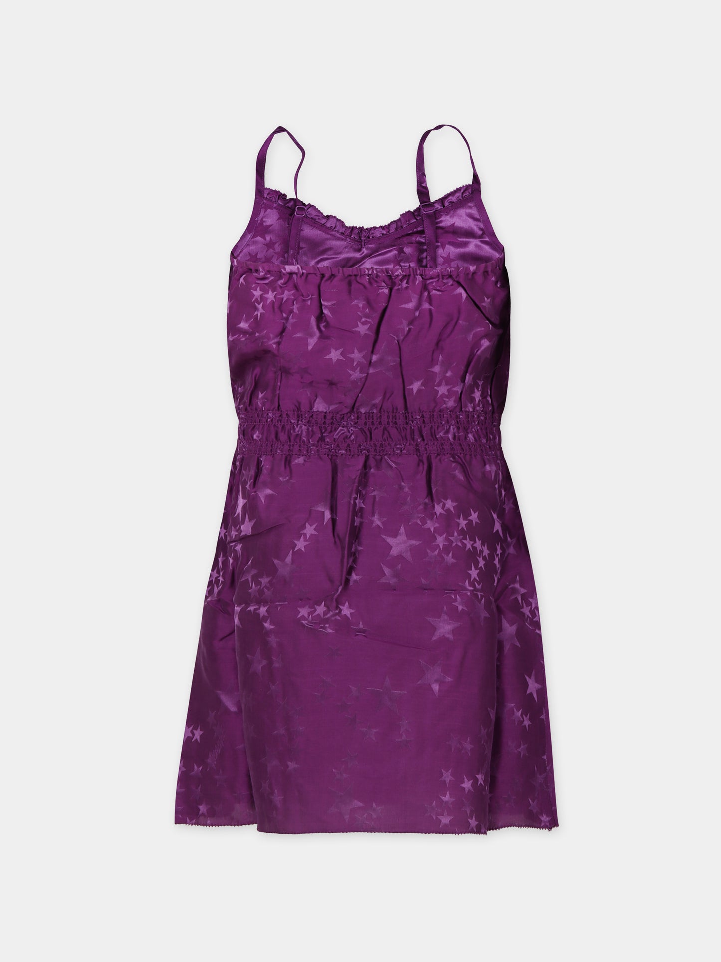 Vestito viola per bambina con stelle all-over,Zadig & Voltaire Kids,X60029 91E
