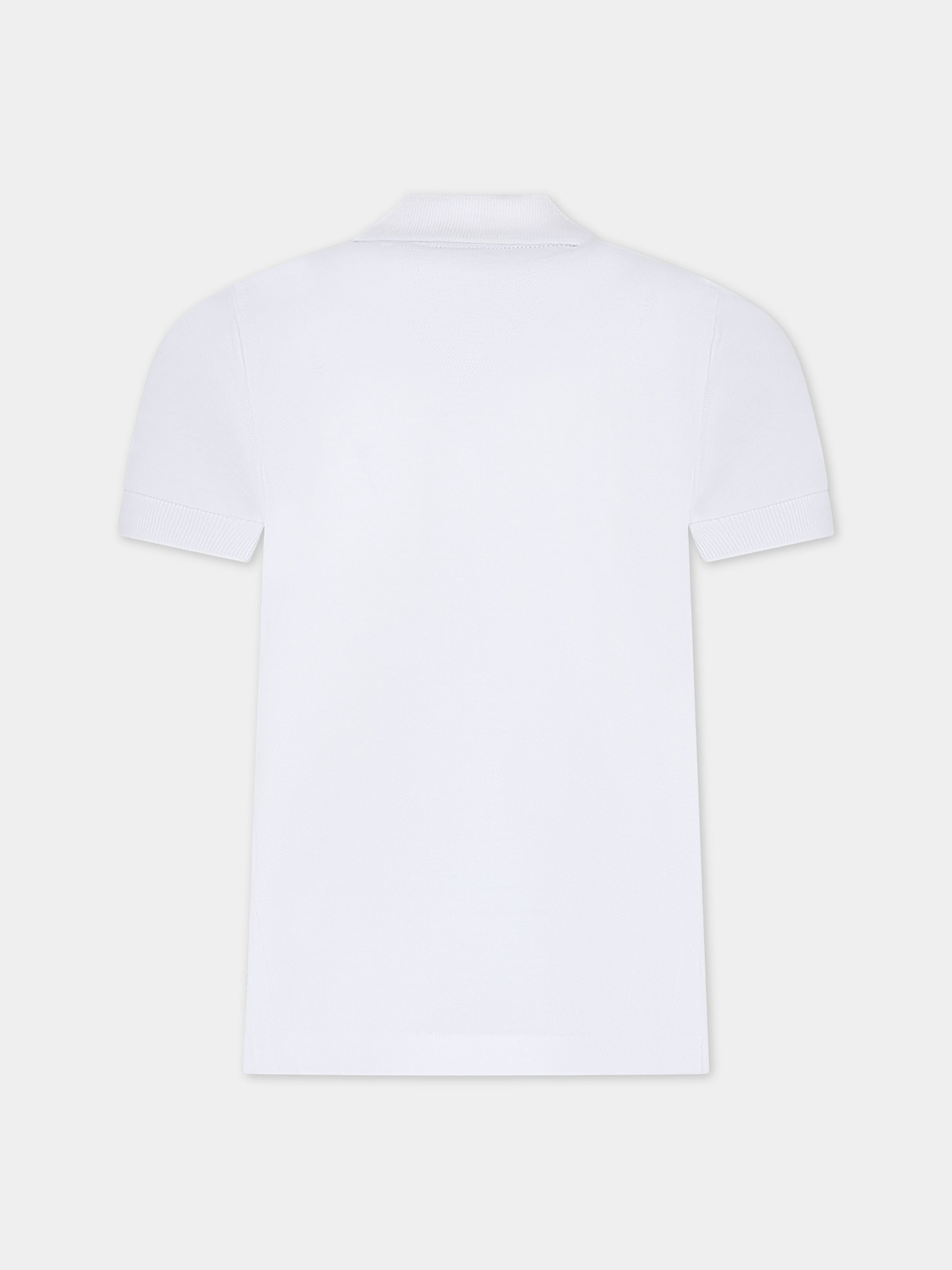 Polo bianca per bambino con logo,Timberland,T60061 10P