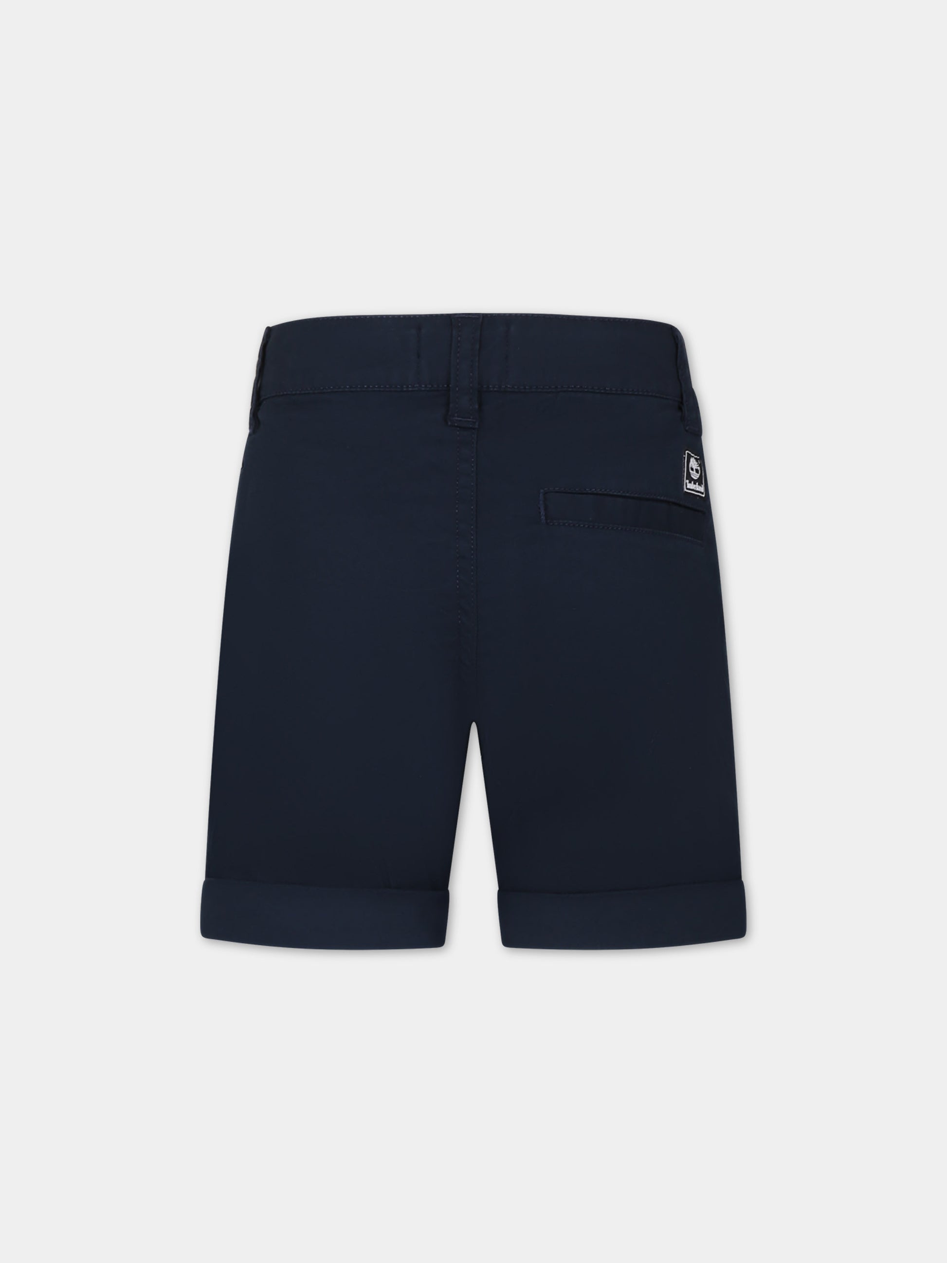 Shorts blu per bambino con logo,Timberland,T60071 83D