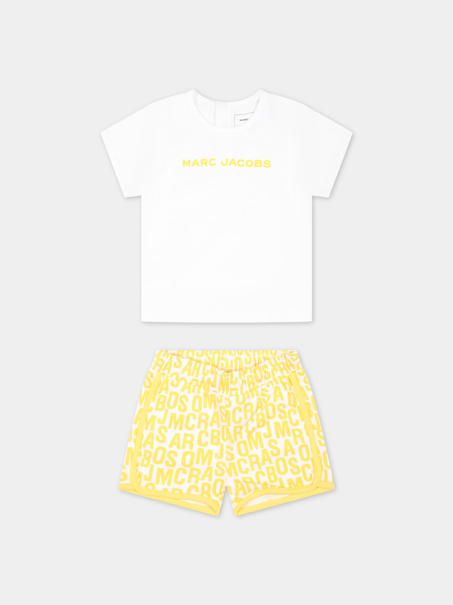 Completo sportivo giallo per neonati con logo,Marc Jacobs,W60157 577