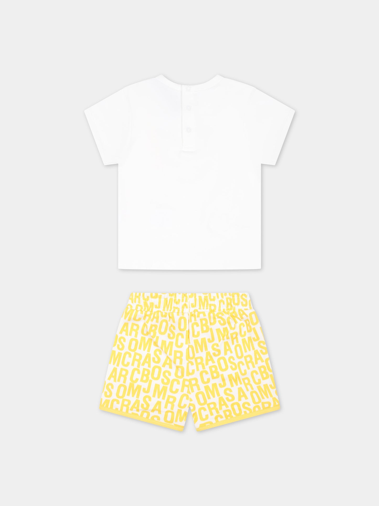Completo sportivo giallo per neonati con logo,Marc Jacobs,W60157 577