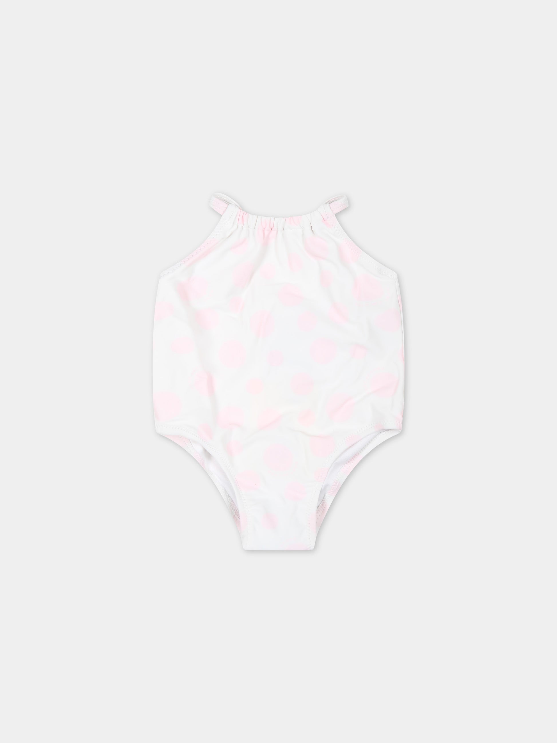 Costume intero bianco per neonata a pois,Little Marc Jacobs,W60155 126