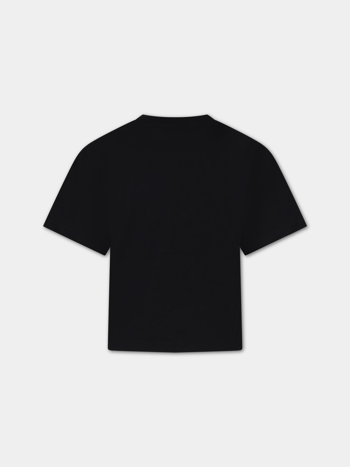 T-shirt nera per bambini con logo,Little Marc Jacobs,W60212 09B