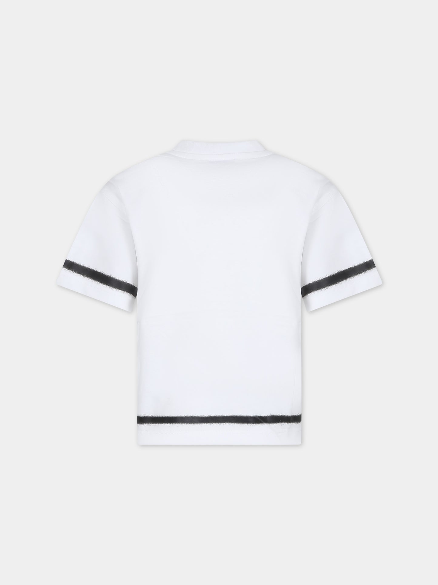 T-shirt bianca per bambini con logo,Little Marc Jacobs,W60187 10P