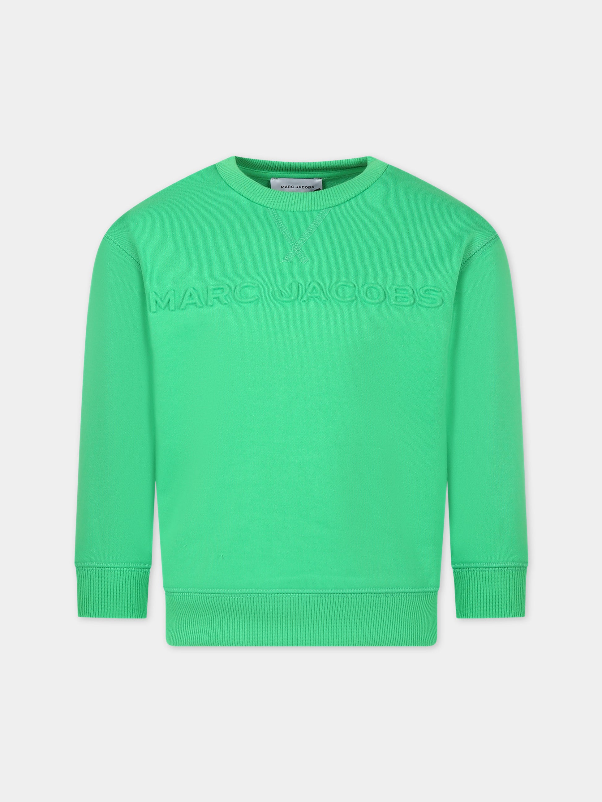 Felpa verde per bambini con logo,Little Marc Jacobs,W60141 68G