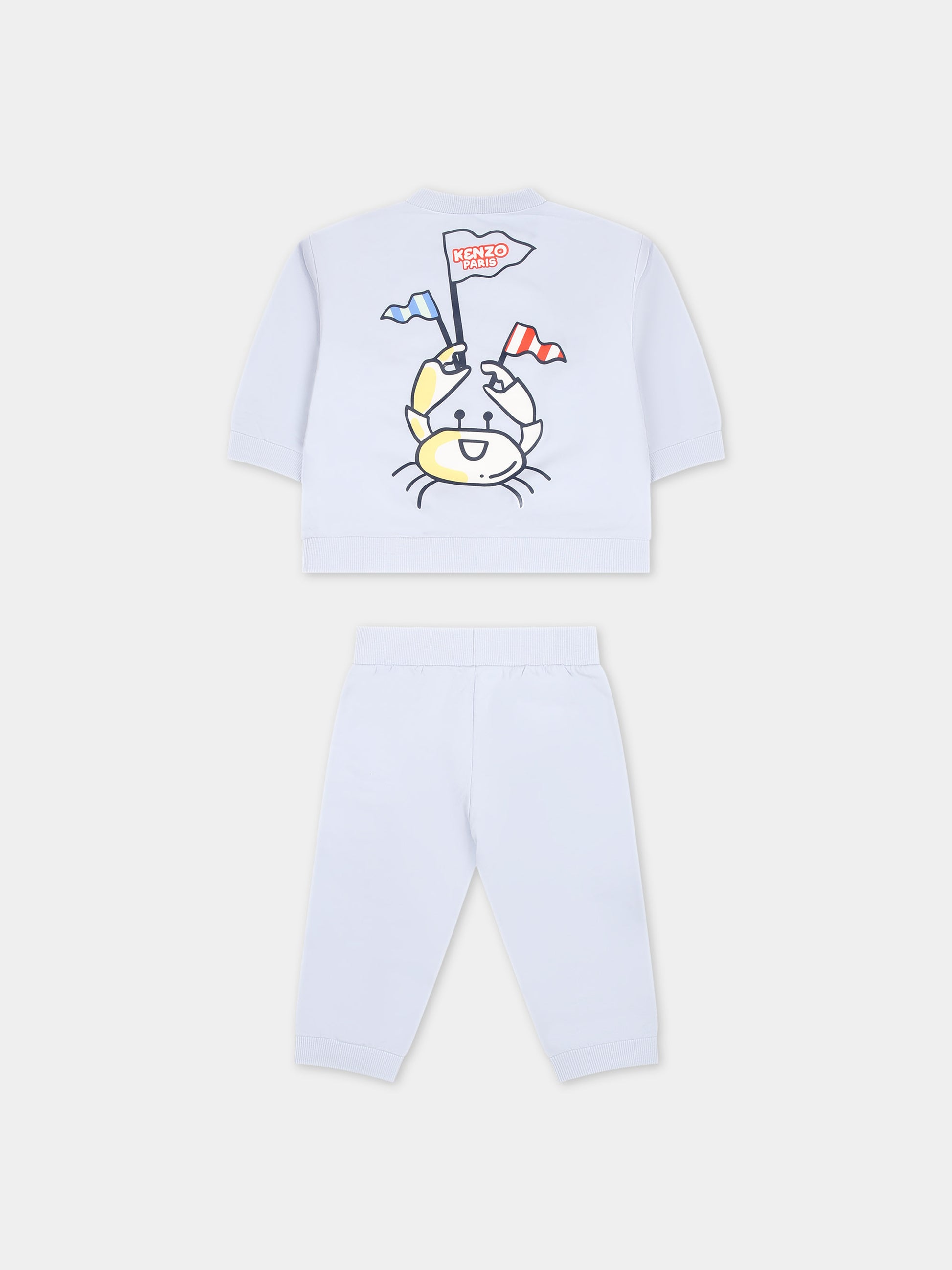 Completo sportivo per neonato con stampa e logo,Kenzo Kids,K60070 771