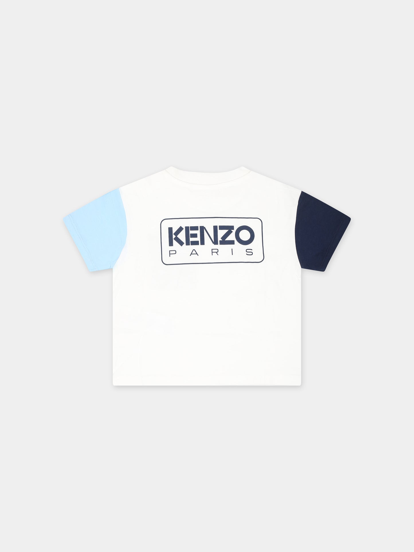 T-shirt avorio per neonato con logo,Kenzo Kids,K60165 12P