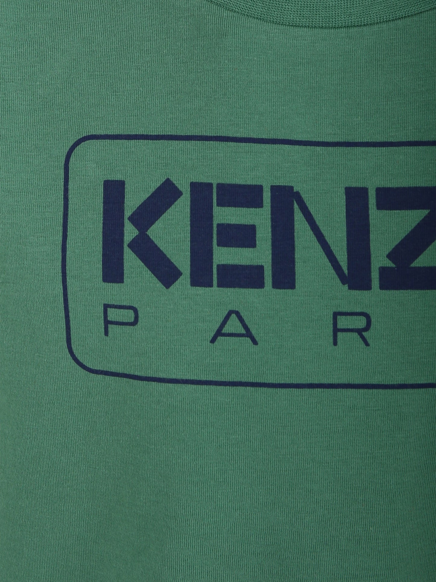 T-shirt verde per bambini con logo,Kenzo Kids,K60340 66F
