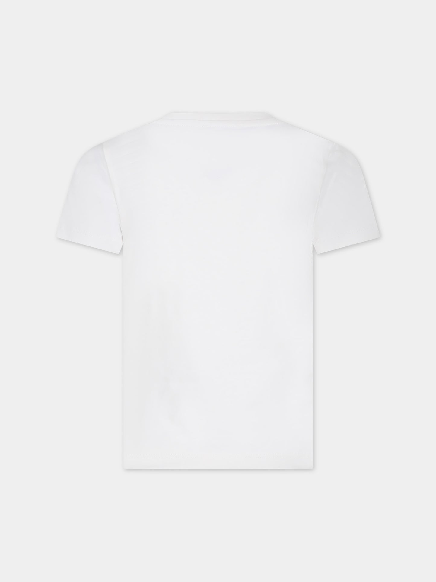 T-shirt bianca per bambino con logo,Kenzo Kids,K60341 121