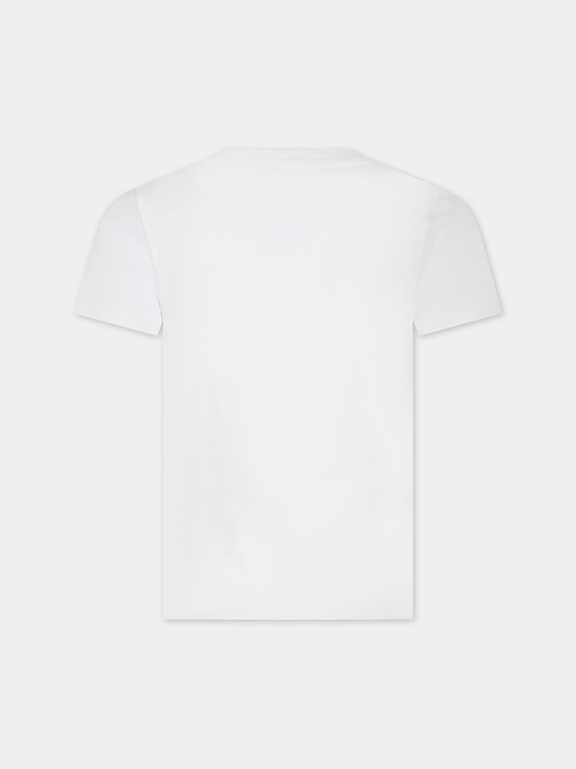 T-shirt bianca per bambino con logo,Kenzo Kids,K60341 121