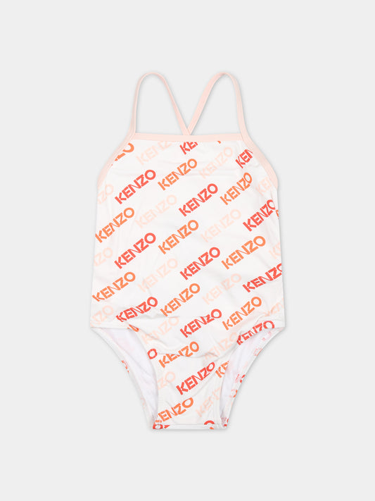 Costume intero per neonata con logo,Kenzo Kids,K60097 12P