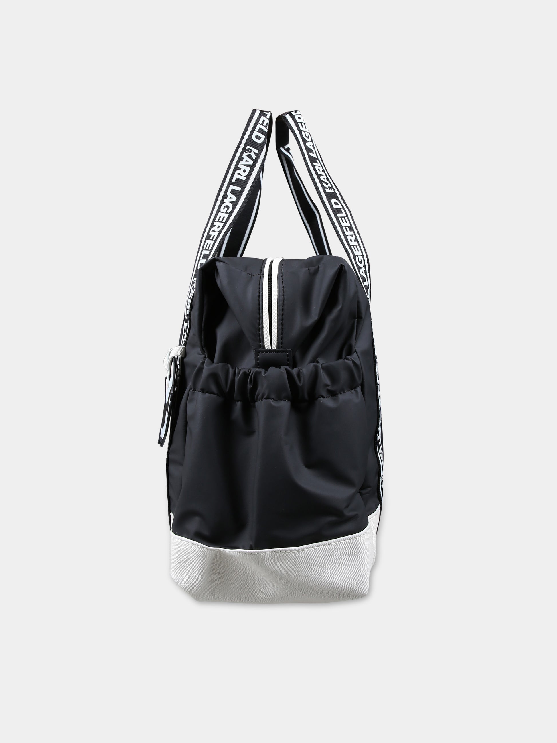 Borsa mamma nera per neonati con logo,Karl Lagerfeld Kids,Z30155