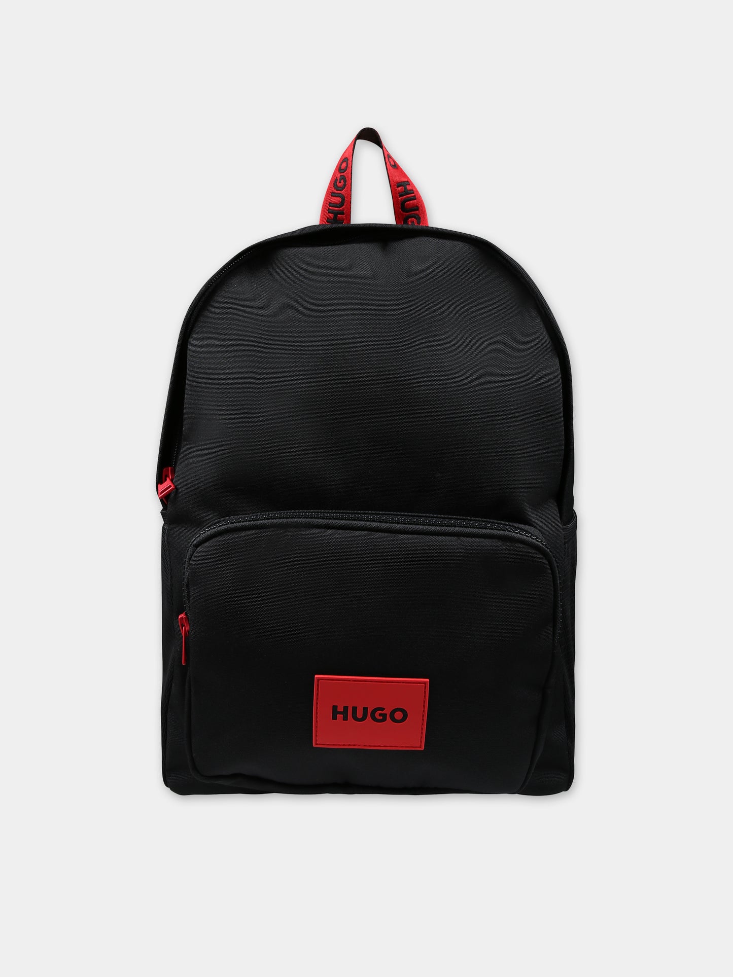 Zaino nero per bambino con logo,Hugo,G00136 09B