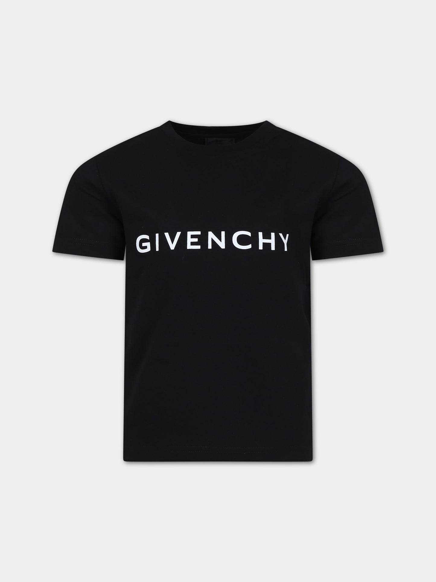 T-shirt nera per bambini con logo,Givenchy Kids,H30159 09B