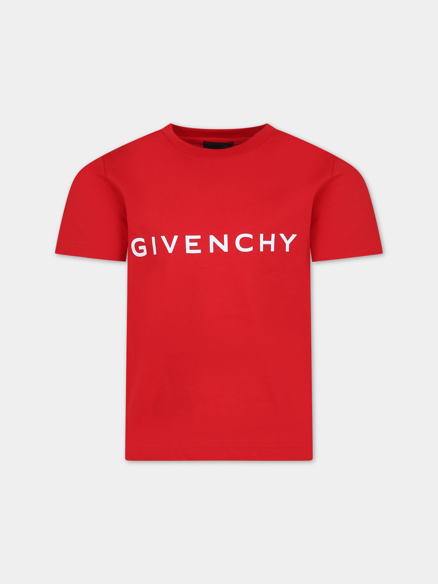 T-shirt rossa per bambini con logo,Givenchy Kids,H30159 991