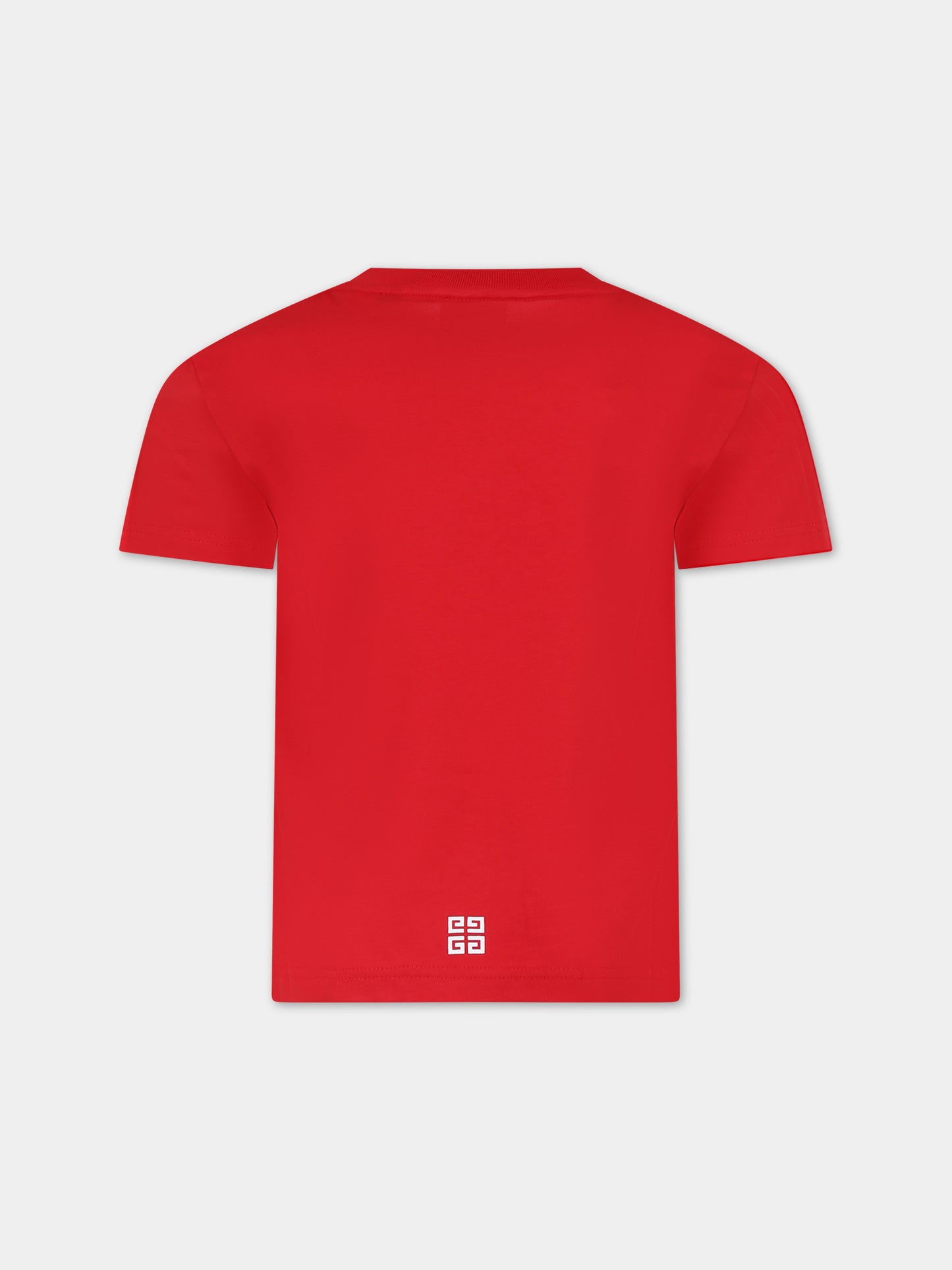 T-shirt rossa per bambini con logo,Givenchy Kids,H30159 991