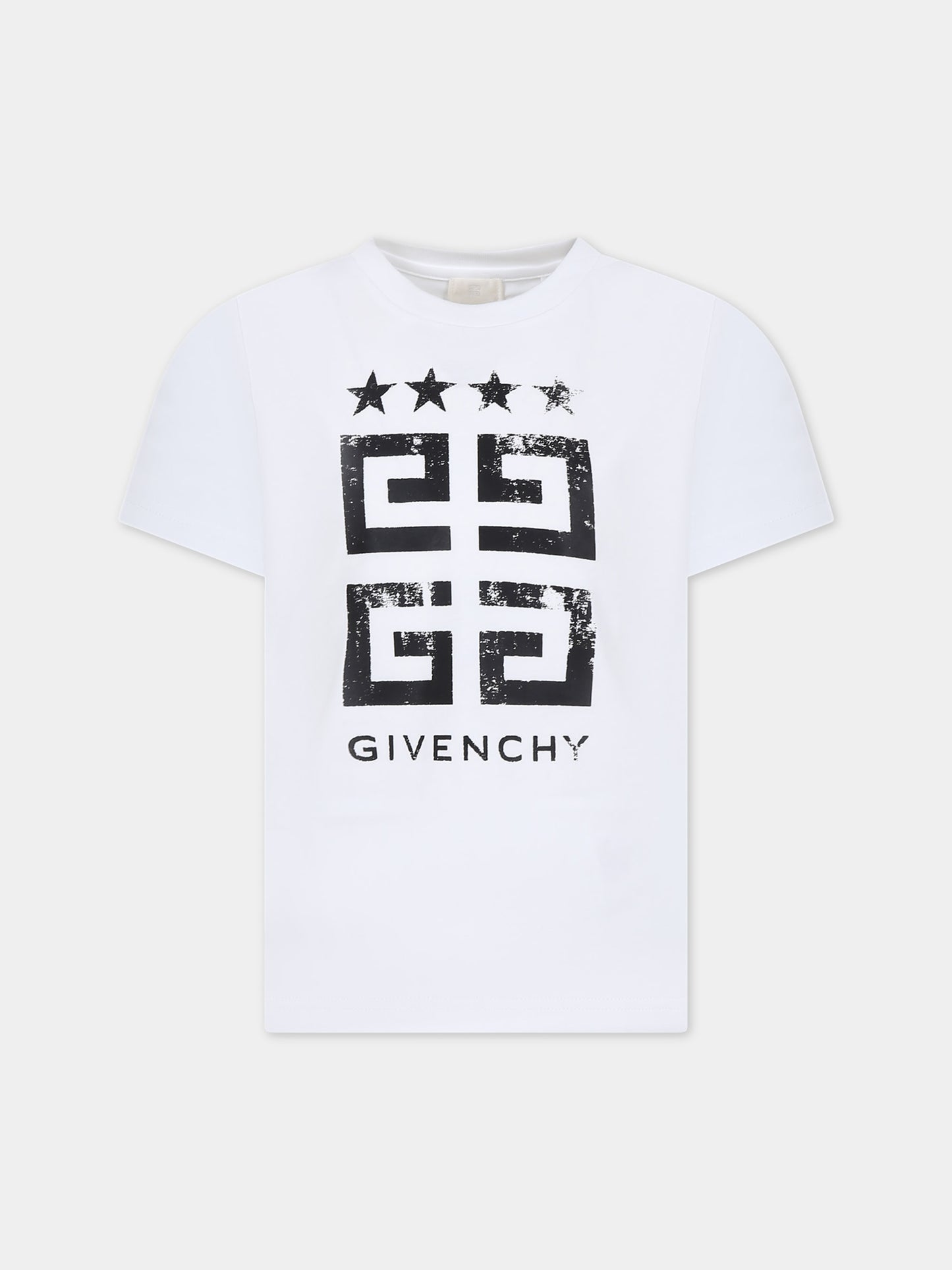 T-shirt bianca per bambini con logo,Givenchy Kids,H30162 10P