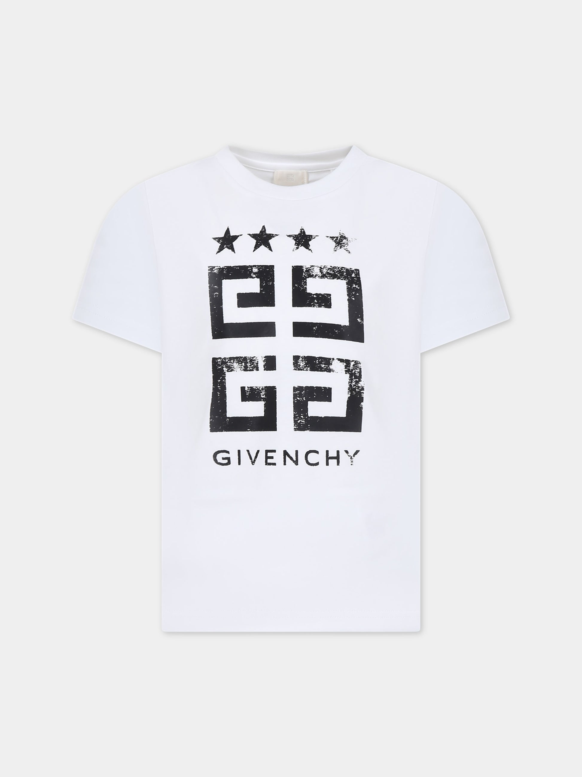 T-shirt bianca per bambini con logo,Givenchy Kids,H30162 10P
