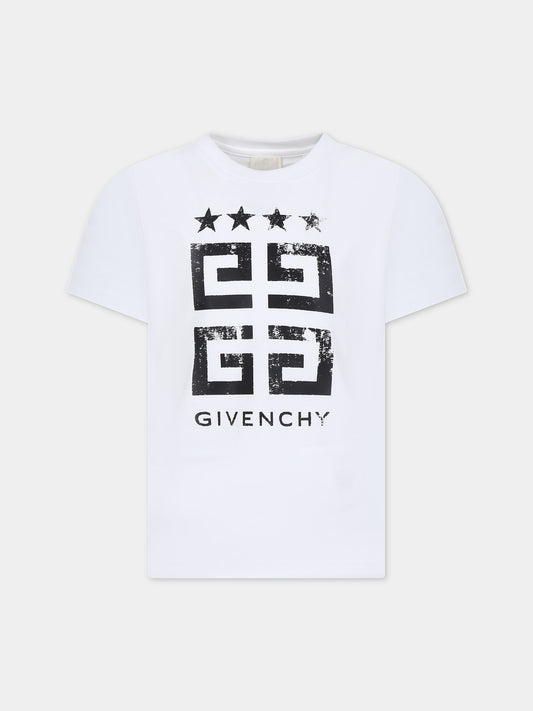 T-shirt bianca per bambini con logo,Givenchy Kids,H30162 10P