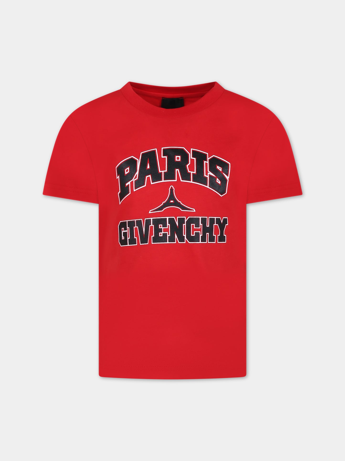 T-shirt rossa per bambino con logo,Givenchy Kids,H30161 991