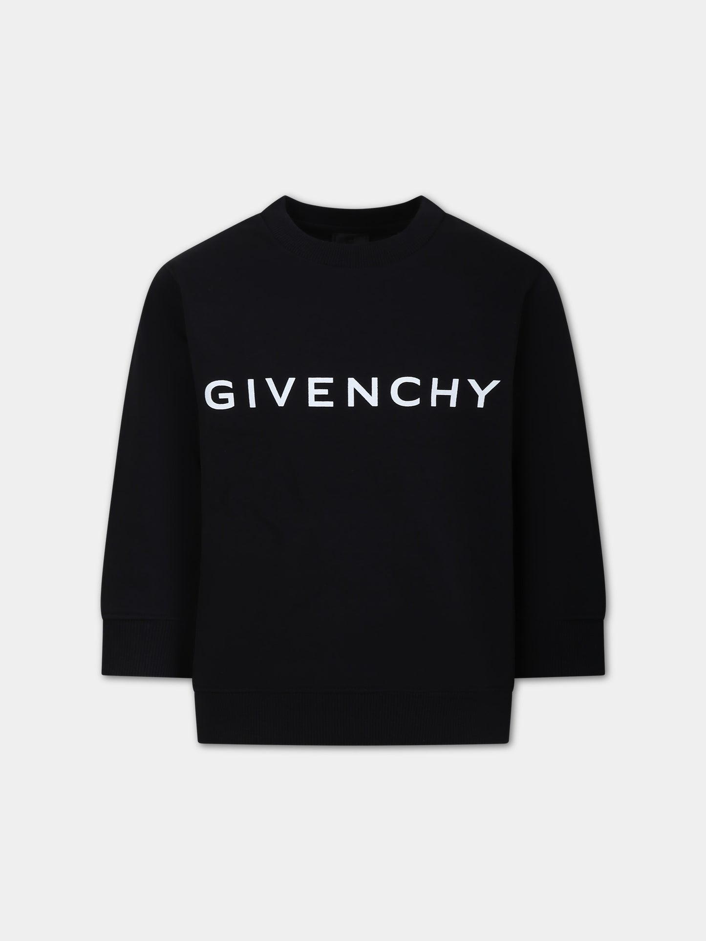 Felpa nera per bambino con logo,Givenchy Kids,H30147 09B