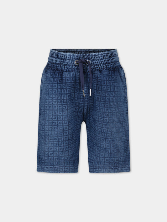 Shorts sportivo blu per bambino,Givenchy Kids,H30133 Z01