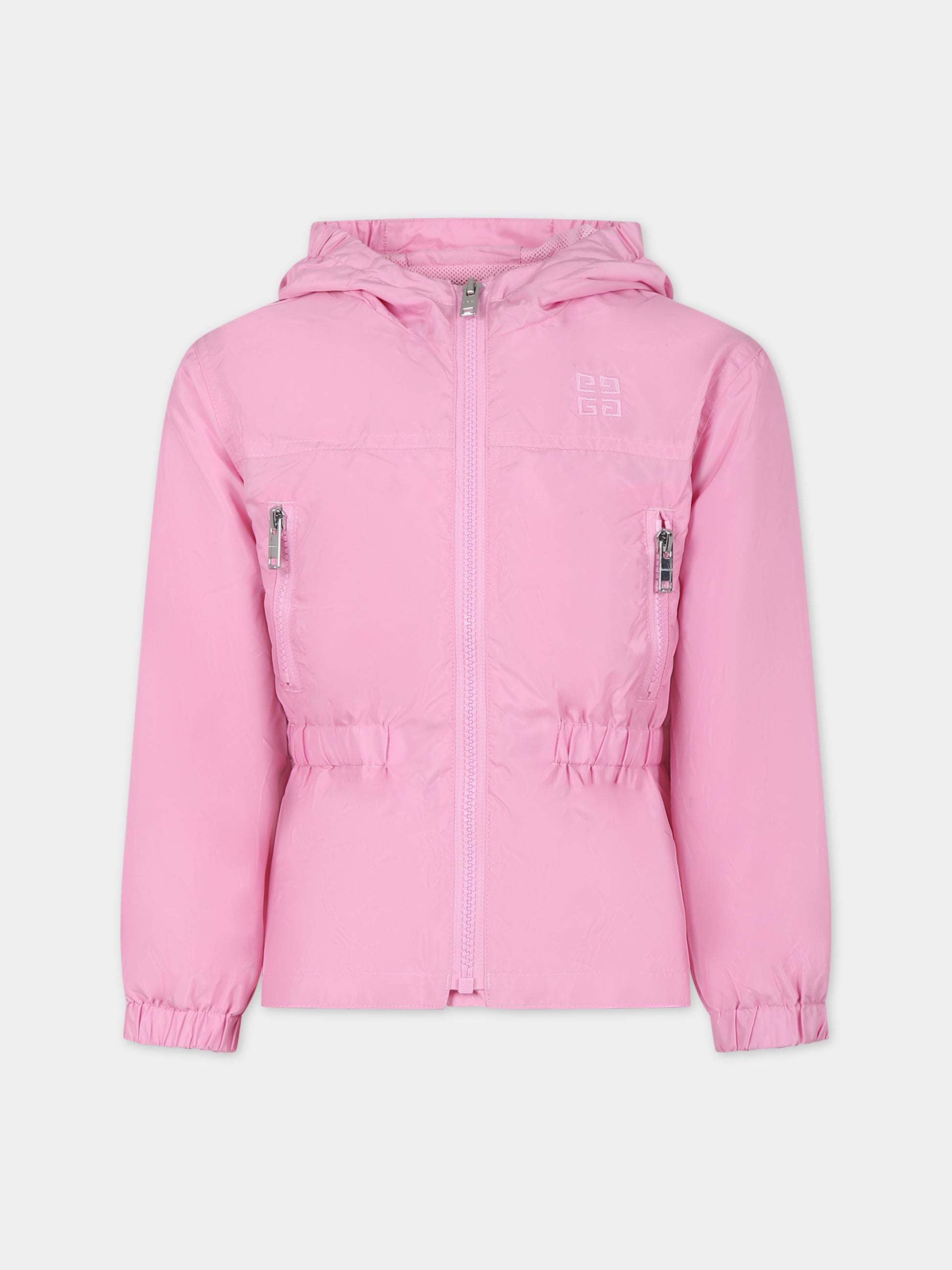 Giacca a vento rosa per bambina,Givenchy Kids,H30026 465