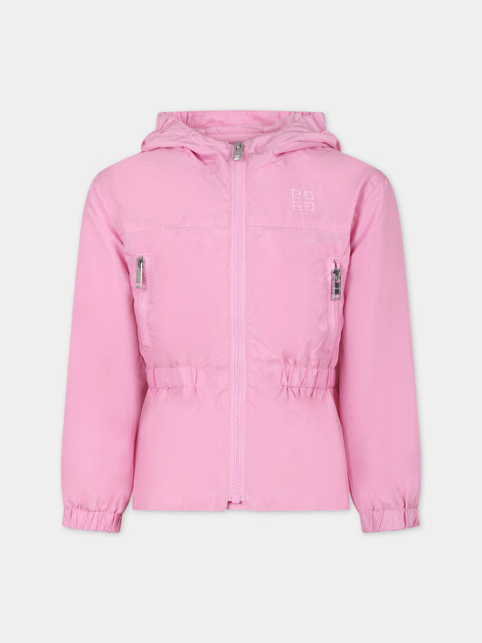 Giacca a vento rosa per bambina,Givenchy Kids,H30026 465
