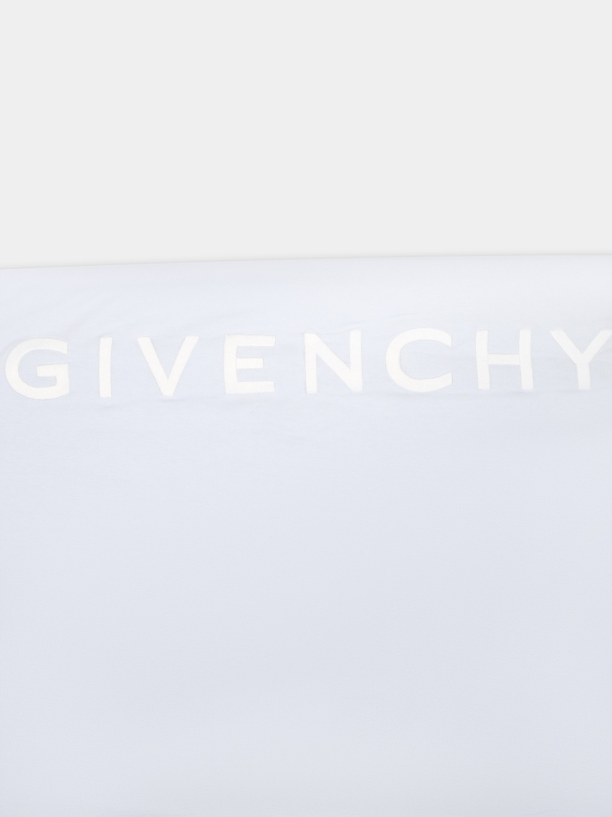 Coperta celeste per neonato con logo,Givenchy Kids,H30245 771