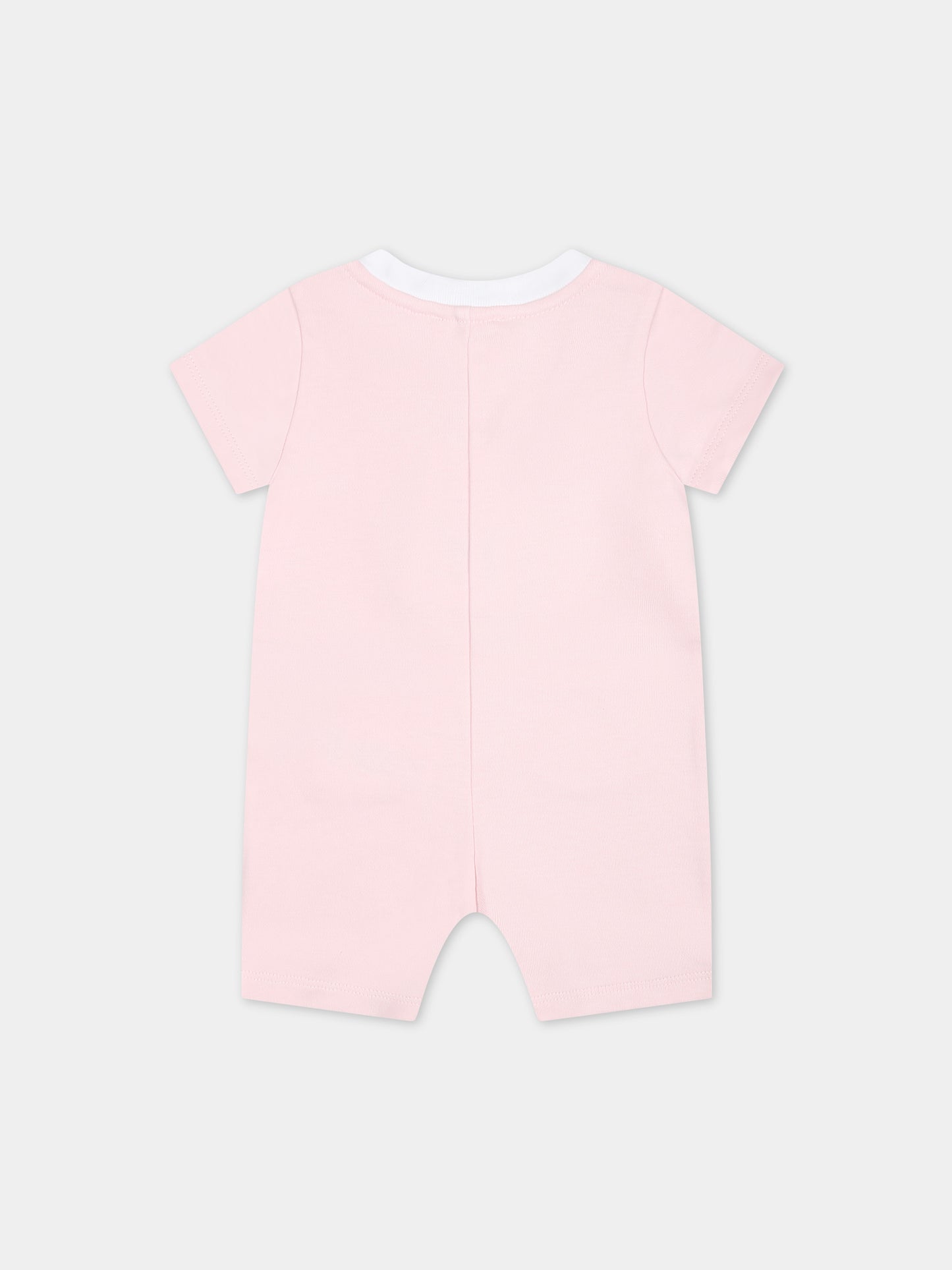 Pagliaccetto rosa per neonata con logo,Givenchy Kids,H30227 44Z