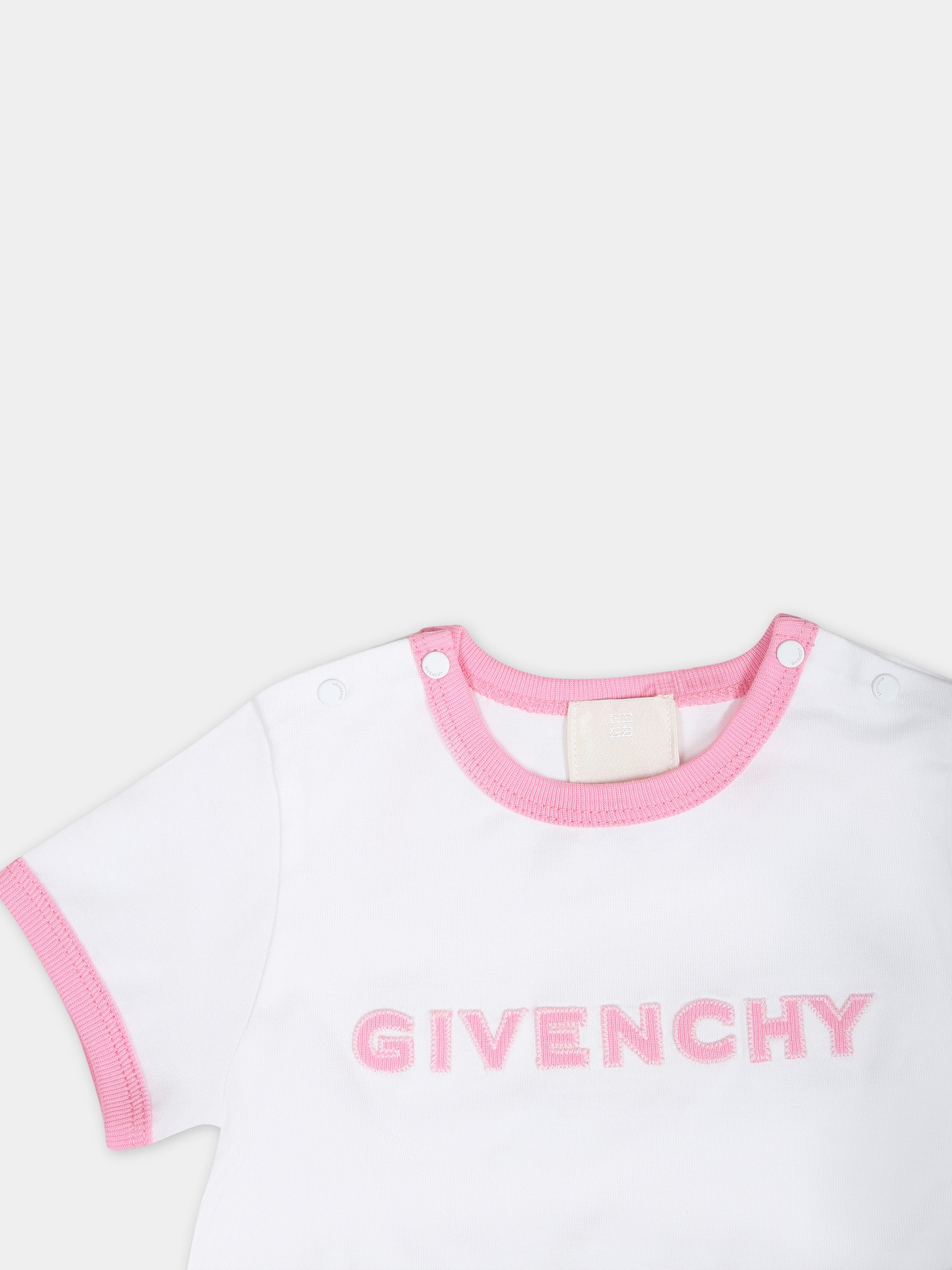 Completo rosa per neonata con logo,Givenchy Kids,H30265 465